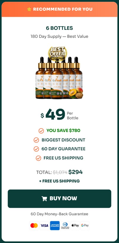 LipoPeak 6 Bottle Price